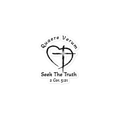 (2 Cor. 5:21), Quaere Verum, "Seek The Truth", Sticker